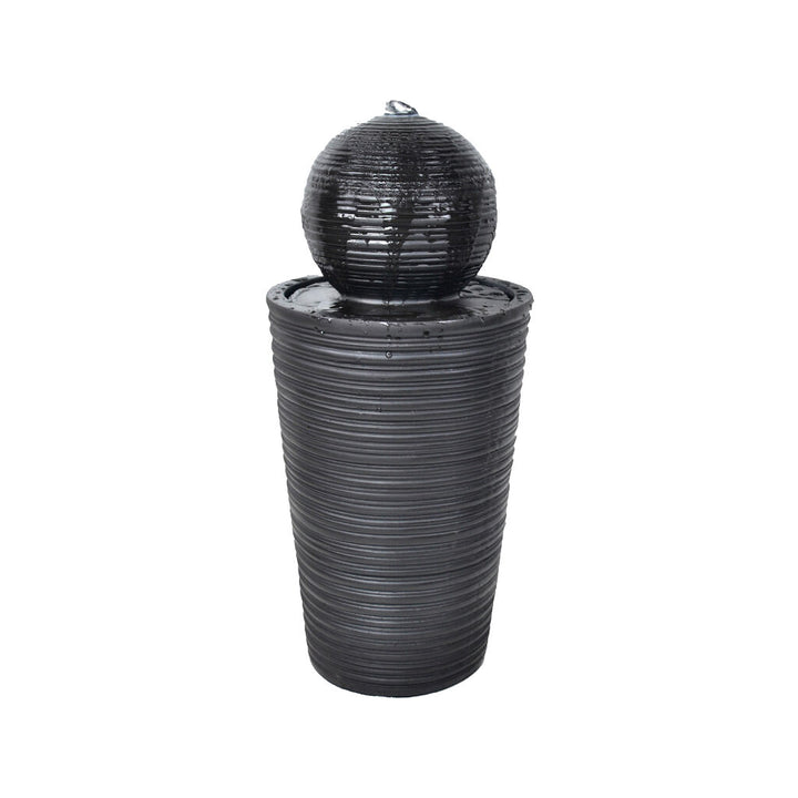 Willow &amp; Silk Water Feature Fountain Ball On Pedestal 28x28x59cm