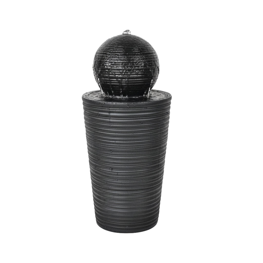 Willow &amp; Silk Water Feature Fountain Ball On Pedestal 28x28x59cm