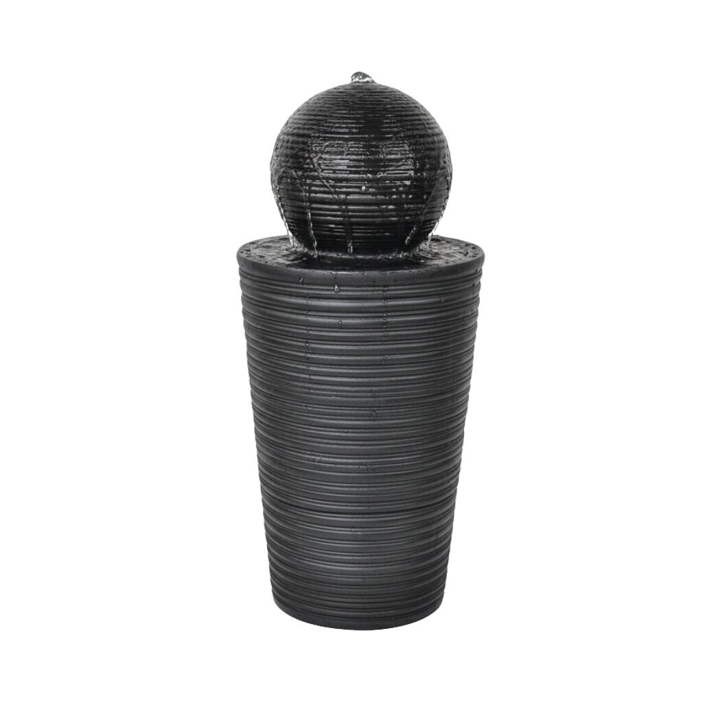 Willow &amp; Silk Water Feature Fountain Ball On Pedestal 28x28x59cm