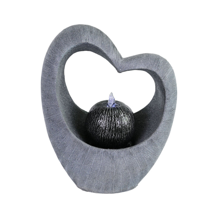 Willow &amp; Silk Water Feature Fountain Heart Overflow 30x16x39cm