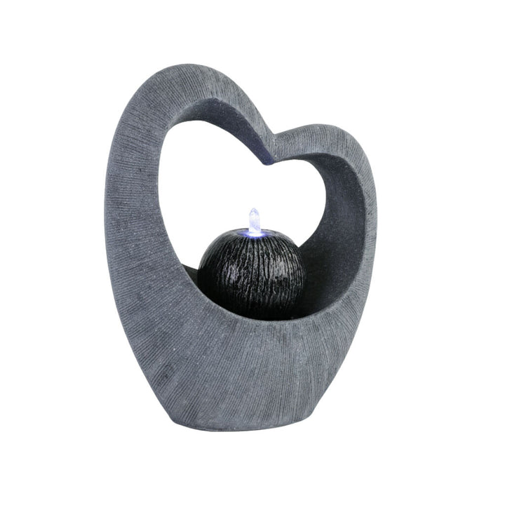 Willow &amp; Silk Water Feature Fountain Heart Overflow 30x16x39cm