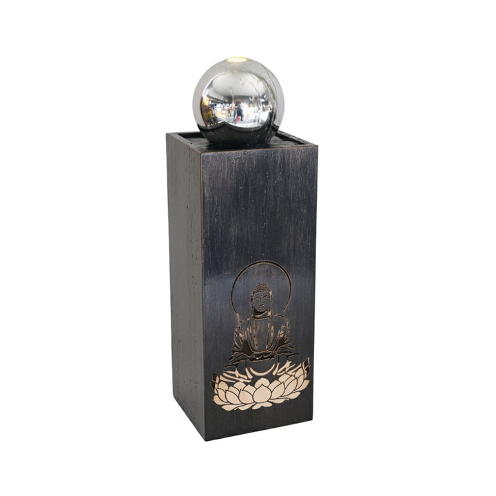 Willow &amp; Silk Water Feature Fountain Water Buddha Shimmer 26x26x77cm