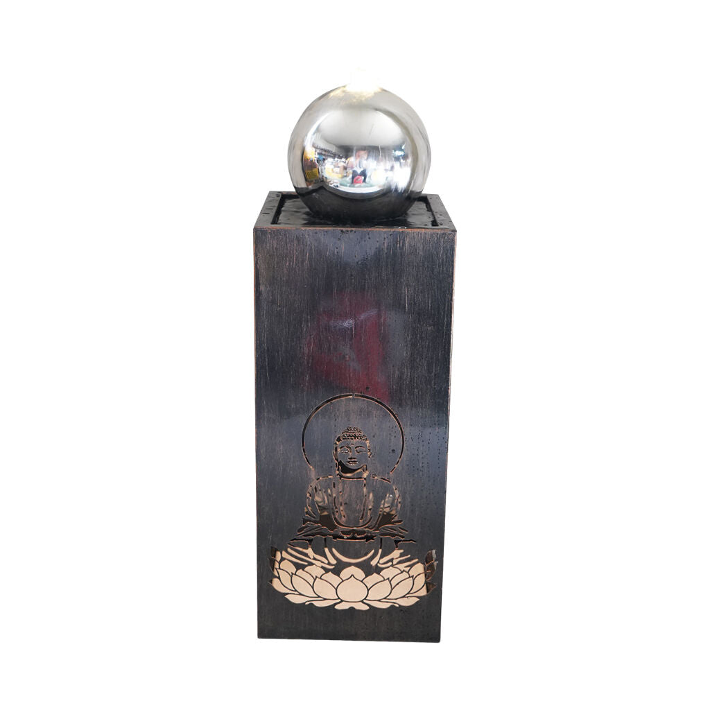 Willow &amp; Silk Water Feature Fountain Water Buddha Shimmer 26x26x77cm