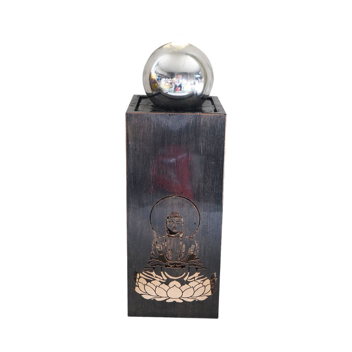 Willow &amp; Silk Water Feature Fountain Water Buddha Shimmer 26x26x77cm