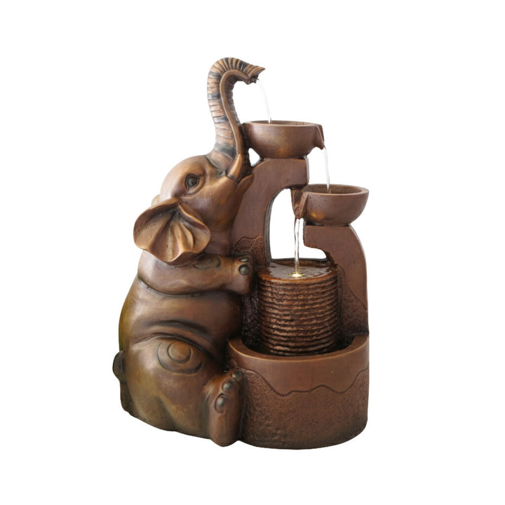 Willow &amp; Silk Water Feature Fountain Charmed Elephant 33x25x50cm
