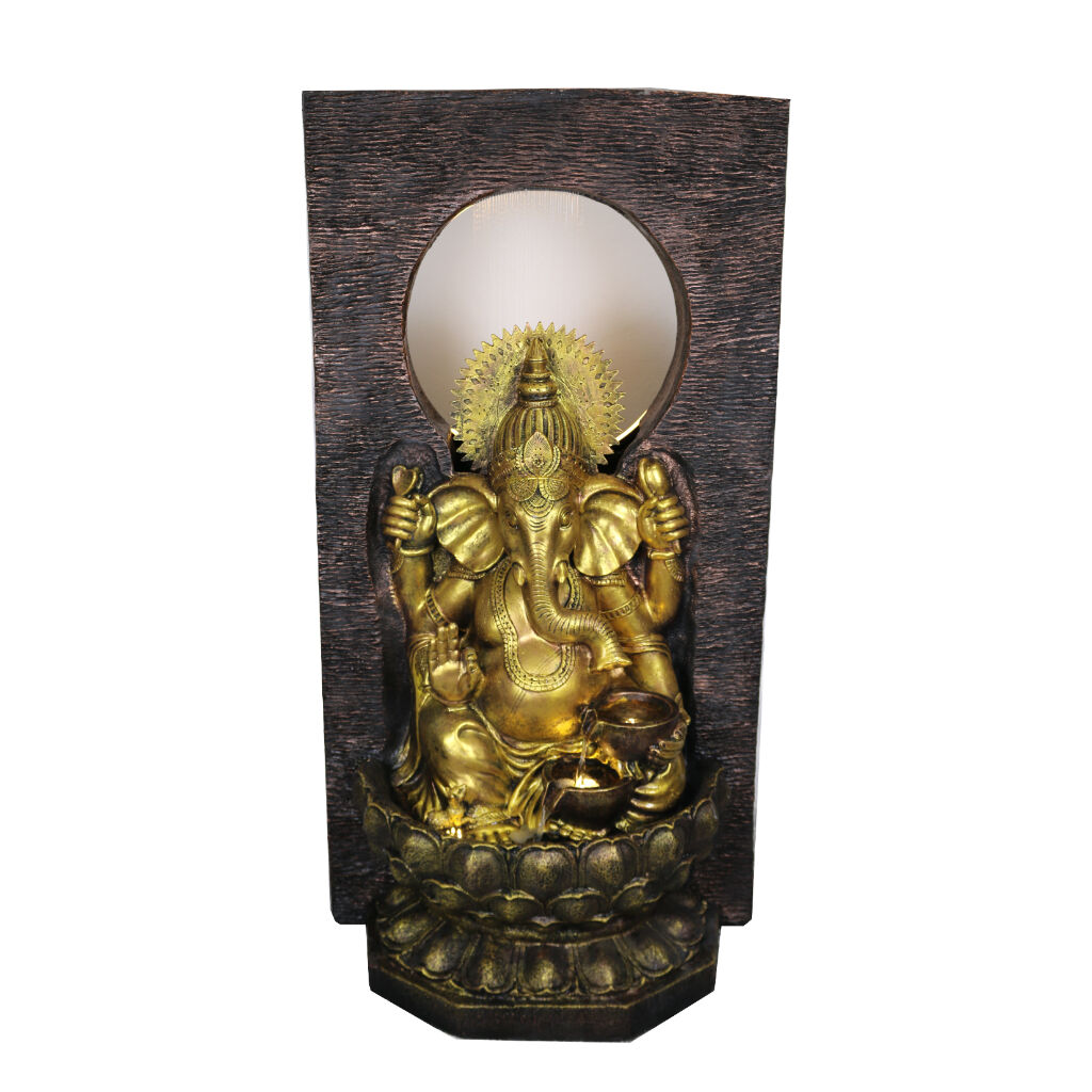 Willow &amp; Silk Water Feature Fountain Radiant Ganesha 76x46x148cm