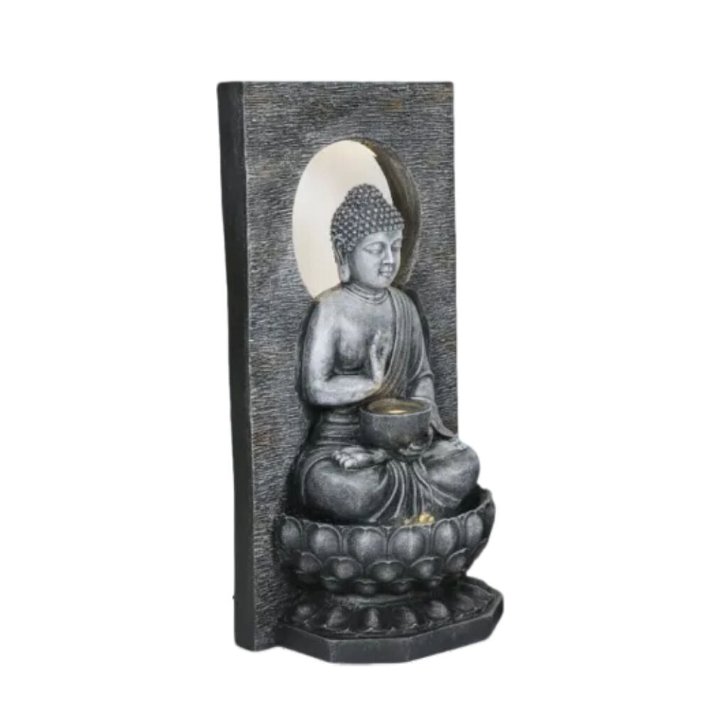 Willow &amp; Silk Water Feature Fountain Radiant Buddha 76x46x148cm