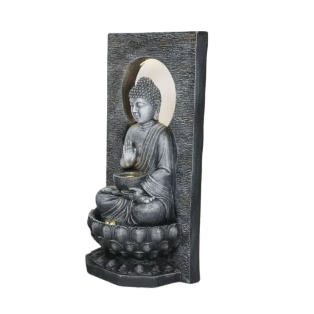 Willow &amp; Silk Water Feature Fountain Radiant Buddha 76x46x148cm