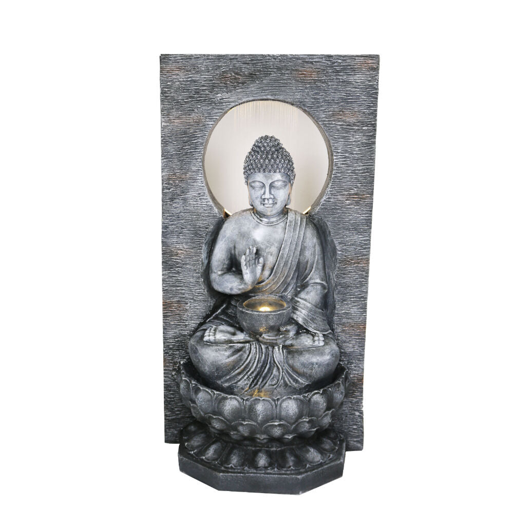 Willow &amp; Silk Water Feature Fountain Radiant Buddha 76x46x148cm