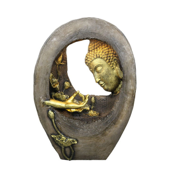 Willow &amp; Silk Water Feature Fountain Raining Graceful Buddha 63x31x88cm