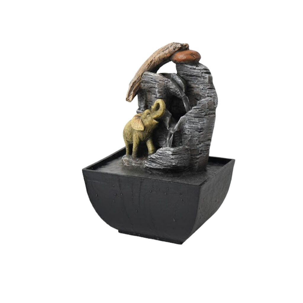 Willow &amp; Silk Water Feature Fountain Elephant Trickle 14x14x18cm