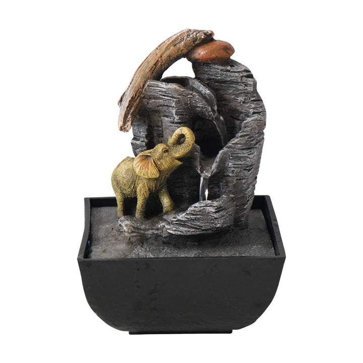 Willow &amp; Silk Water Feature Fountain Elephant Trickle 14x14x18cm