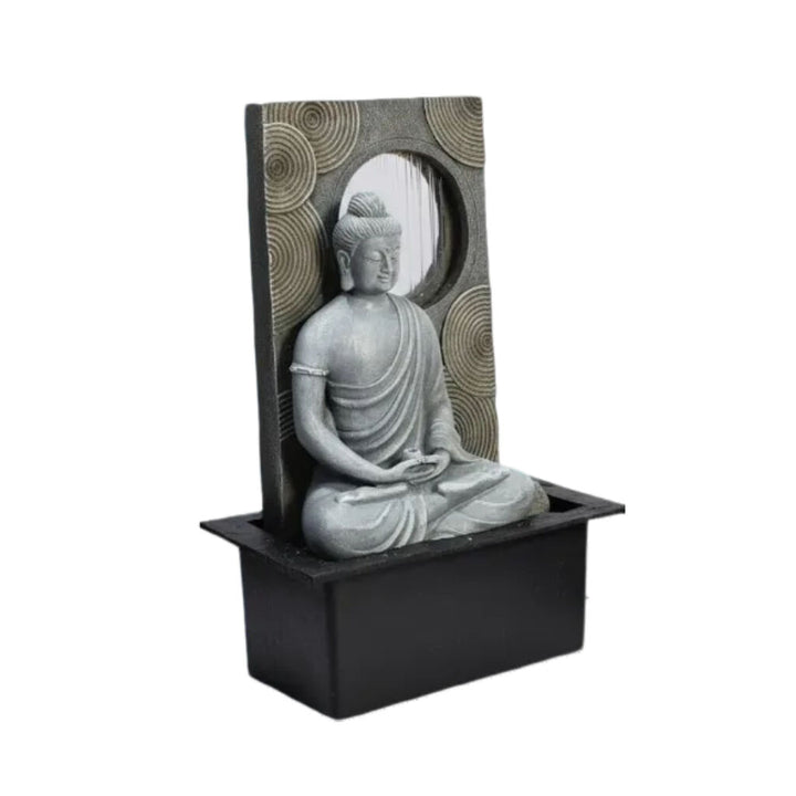 Willow &amp; Silk Water Feature Fountain Raining Slab Buddha 31x23x40cm