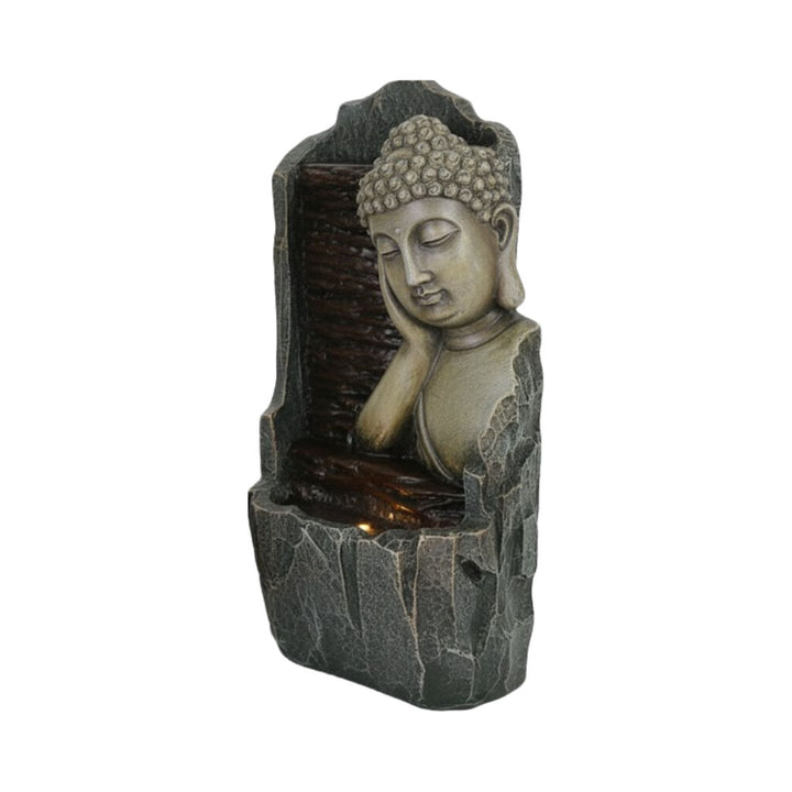 Willow &amp; Silk Water Feature Fountain Buddha Trickle 25x17x40cm