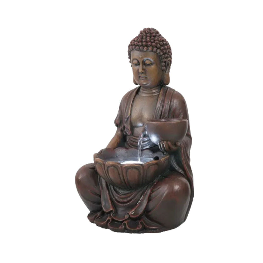Willow &amp; Silk Water Feature Fountain Décor Buddha 20x17x31cm