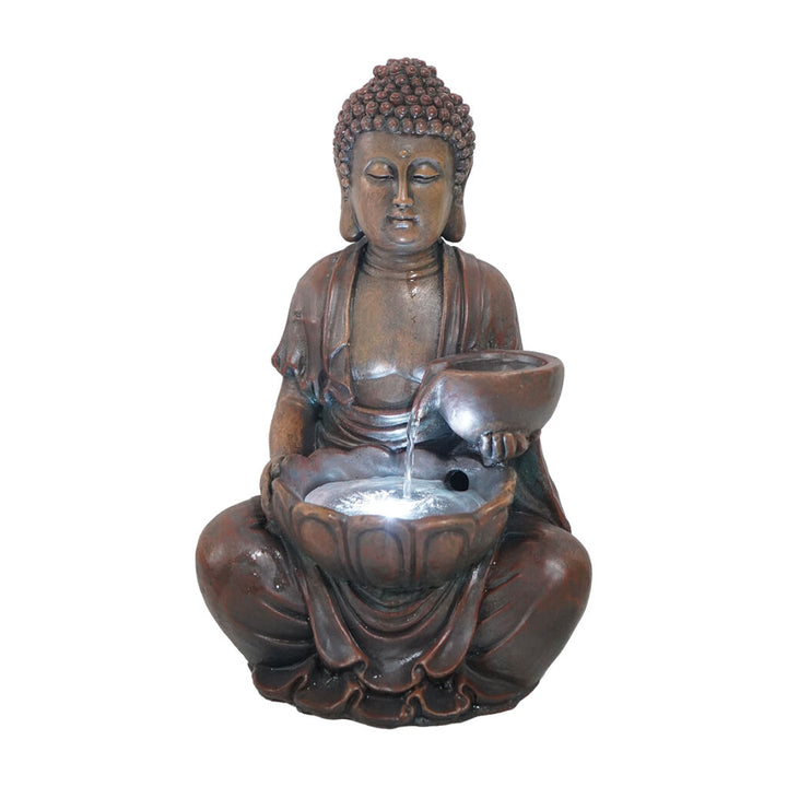 Willow &amp; Silk Water Feature Fountain Décor Buddha 20x17x31cm