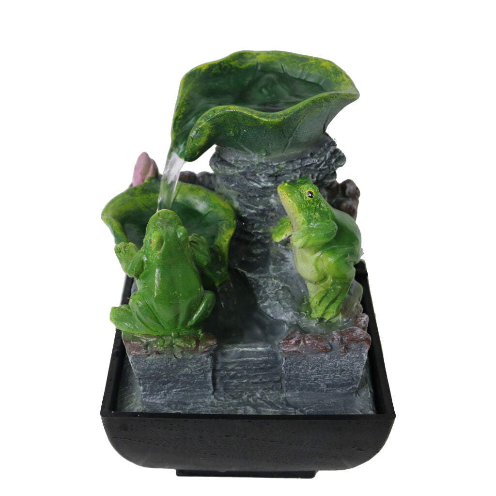 Willow &amp; Silk Water Feature Fountain Frog Trickle 13x13x19cm