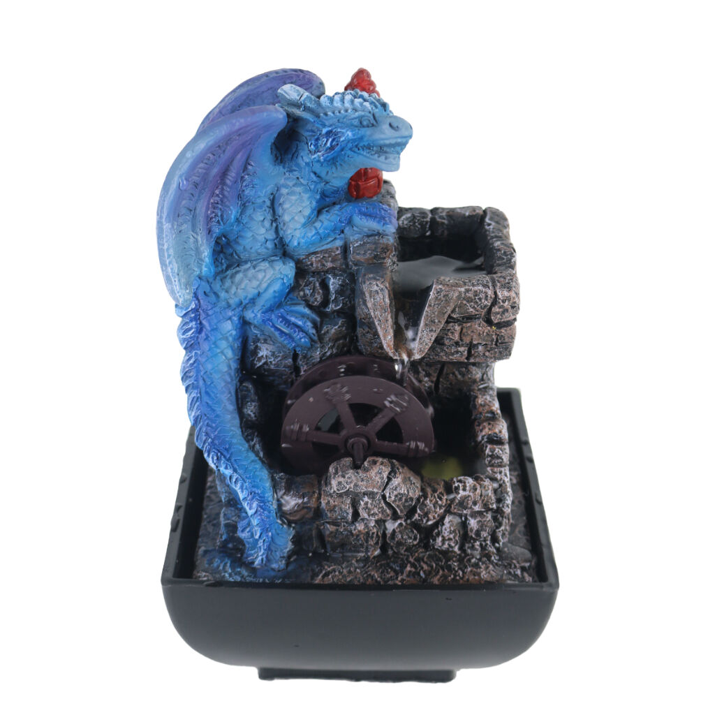 Willow &amp; Silk Water Feature Fountain Water Dragon 13x13x18cm
