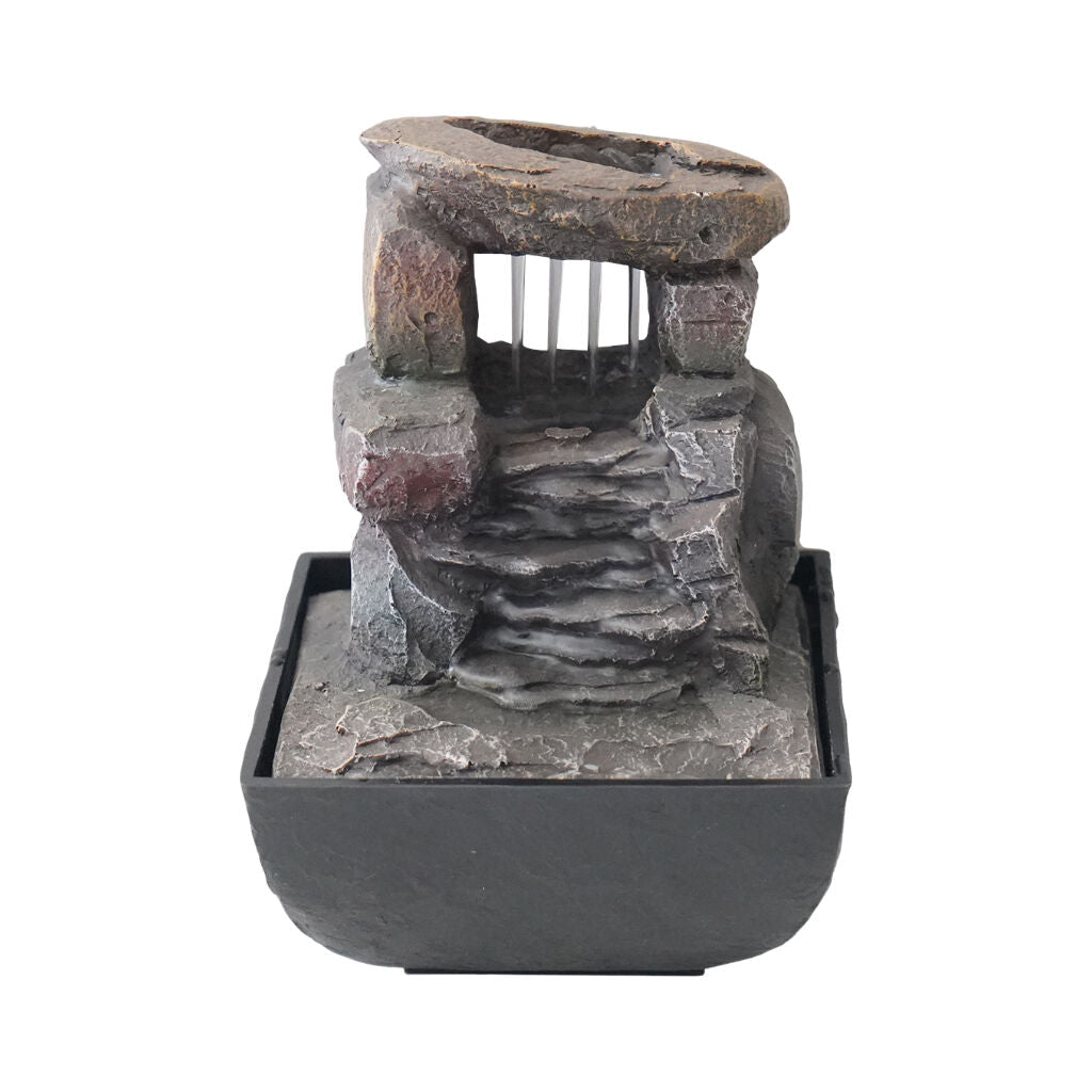 Willow &amp; Silk Water Feature Fountain Raining Stone 14x14x22cm