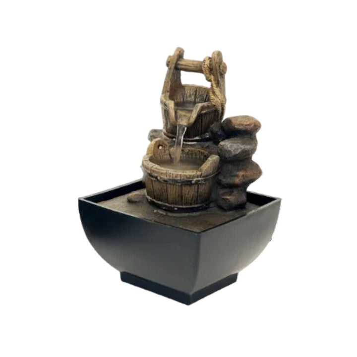 Willow &amp; Silk Water Feature Fountain Buckets Cascade 13x13x18cm