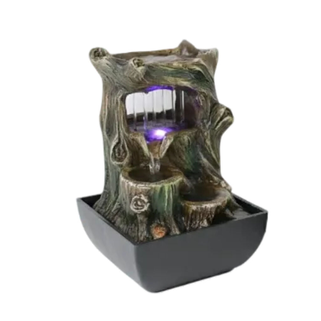 Willow &amp; Silk Water Feature Fountain Raining Tree 13x13x21cm