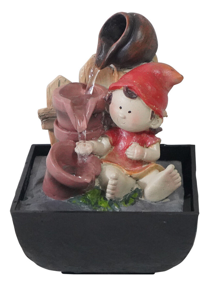 Willow &amp; Silk Water Feature Fountain Magical Elf 14x14x22cm