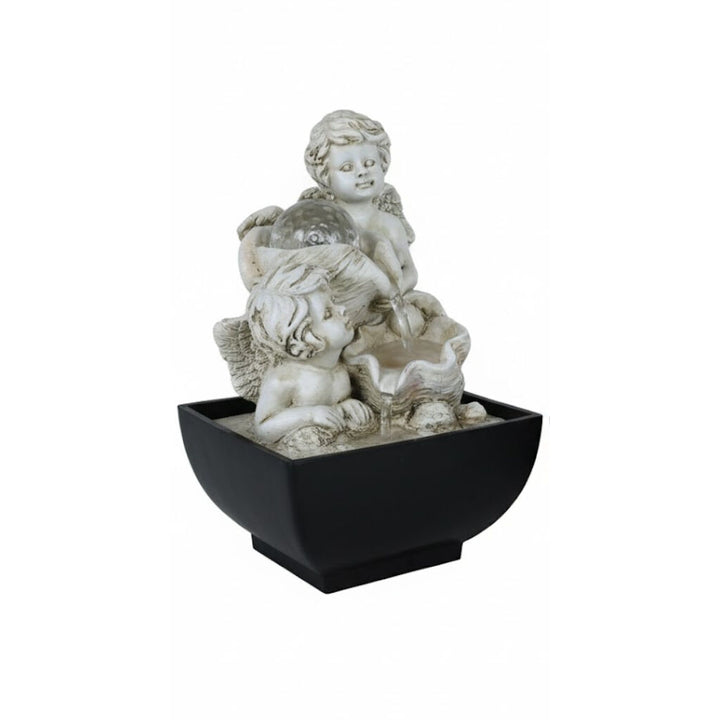 Willow &amp; Silk Water Feature Fountain Shell Cherubs 14x14x20cm