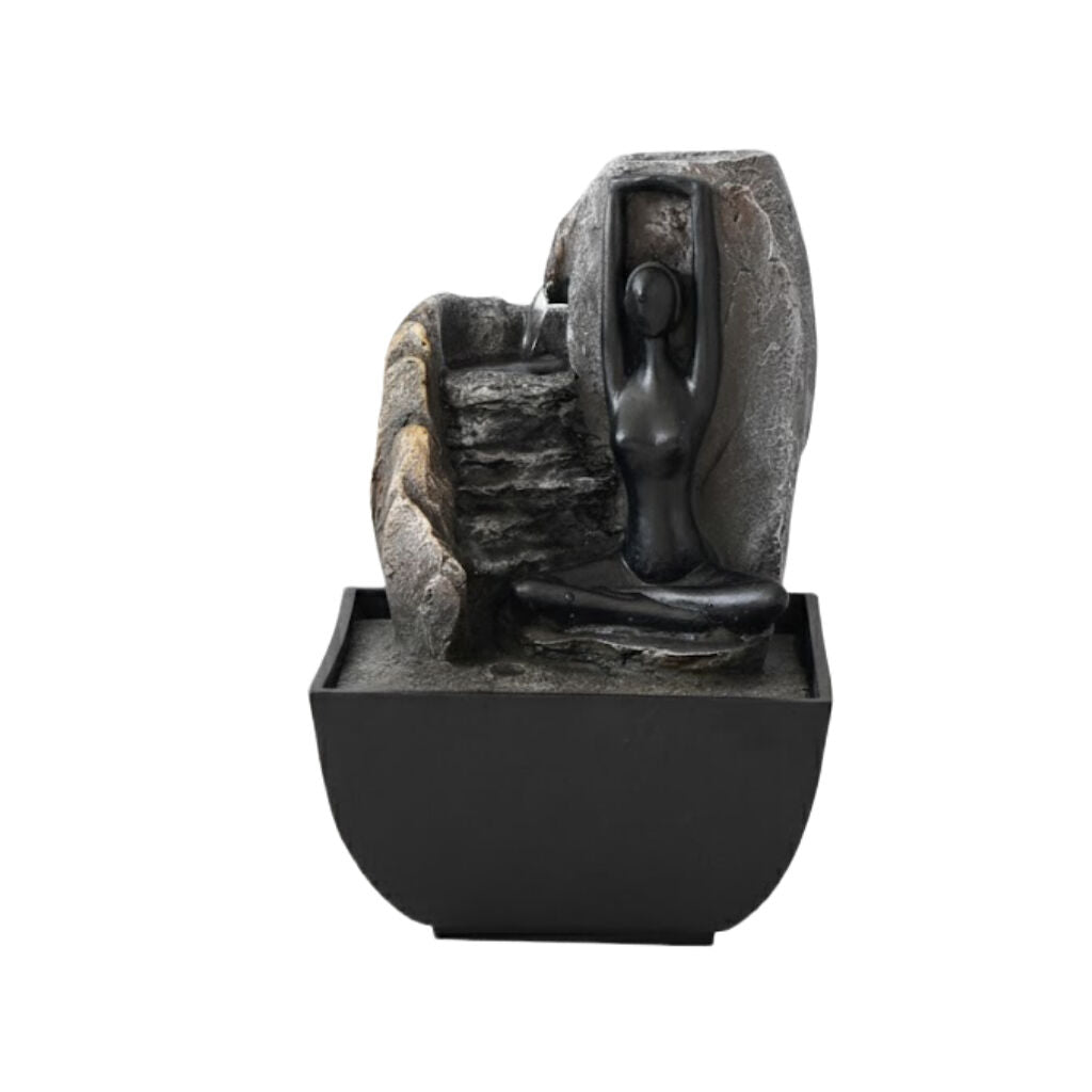 Willow &amp; Silk Water Feature Fountain Yoga Trickle 14x14x18cm