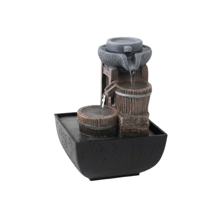 Willow &amp; Silk Water Feature Fountain Stone Mill 14x14x22cm