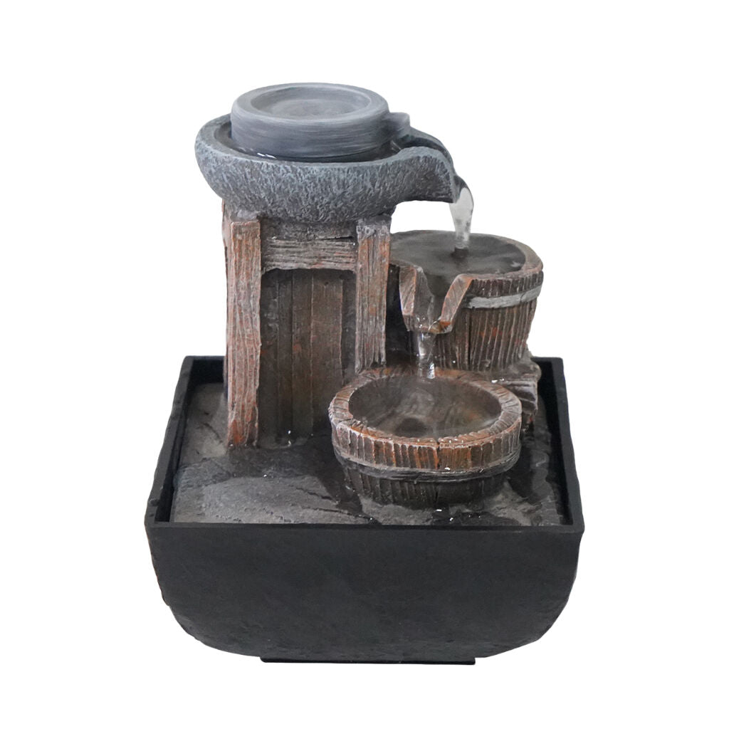 Willow &amp; Silk Water Feature Fountain Stone Mill 14x14x22cm