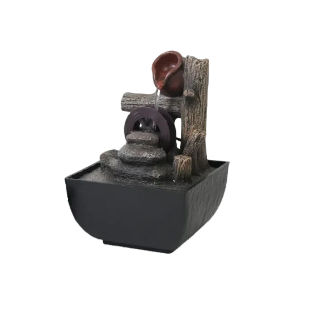 Willow &amp; Silk Water Feature Fountain Pot Wheel 14x14x22cm