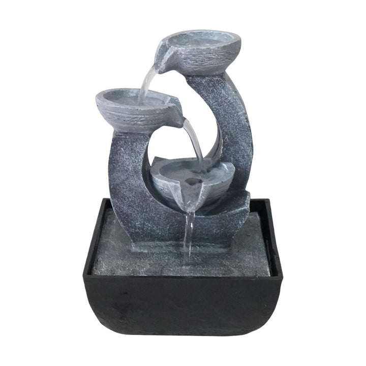 Willow &amp; Silk Water Feature Fountain Curl Pots 14x14x22cm