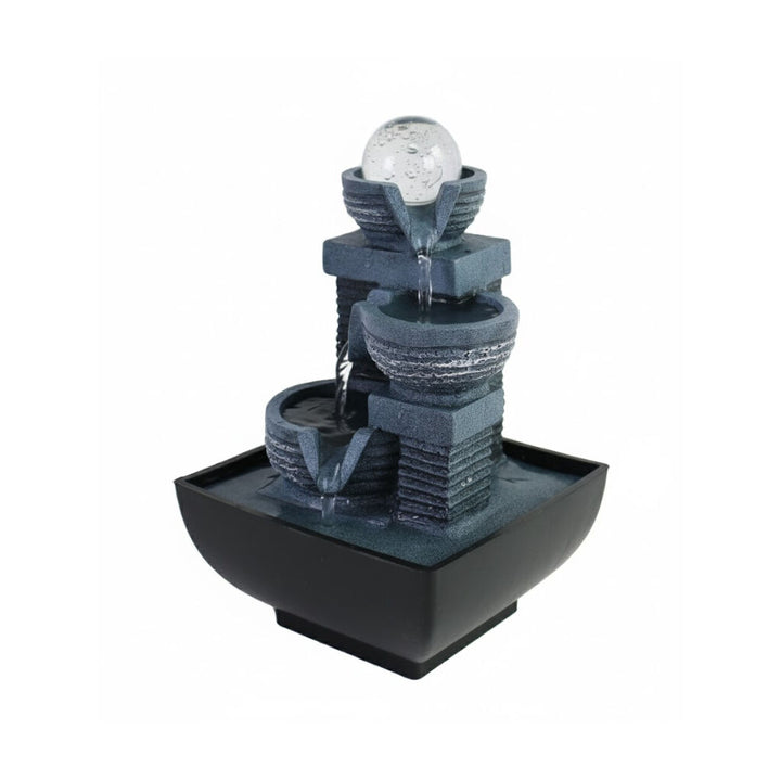 Willow &amp; Silk Water Feature Fountain Pottery Tower 14x14x20cm