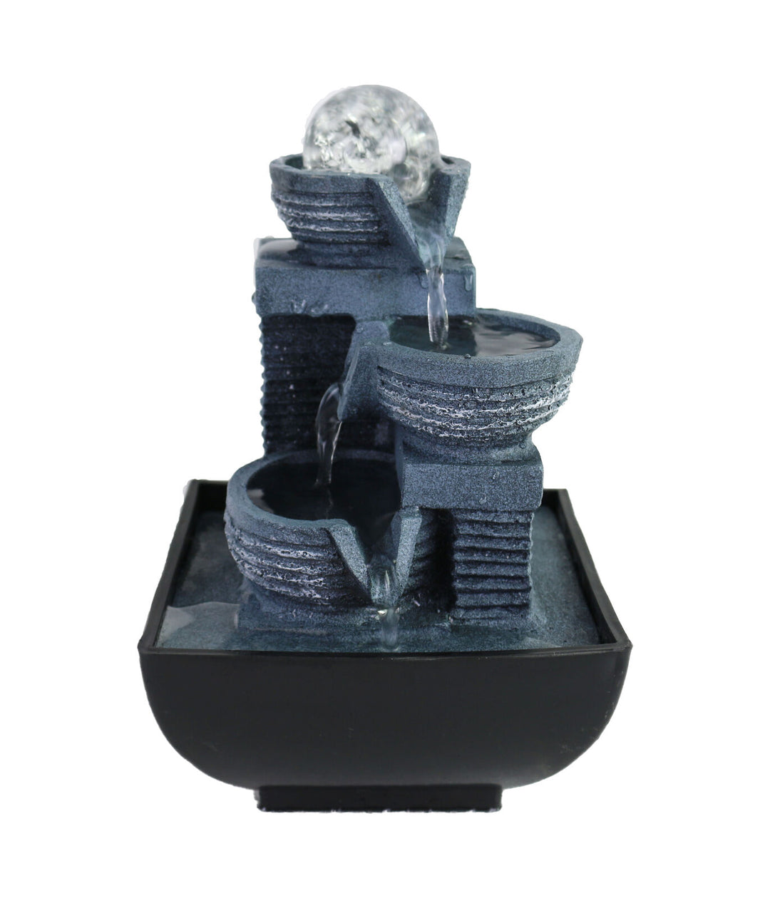 Willow &amp; Silk Water Feature Fountain Pottery Tower 14x14x20cm