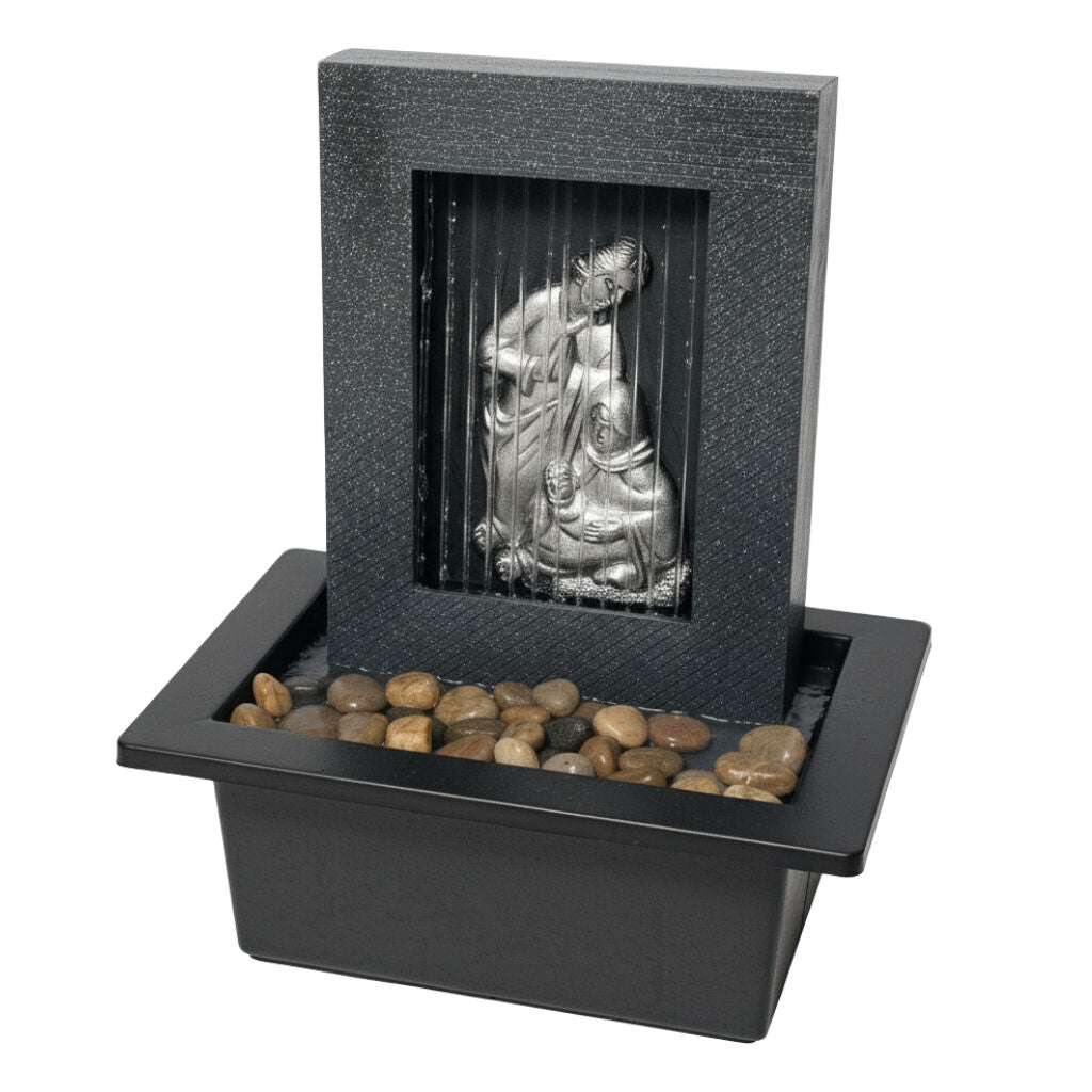Willow &amp; Silk Water Feature Fountain Christ Rain 21x18x25cm