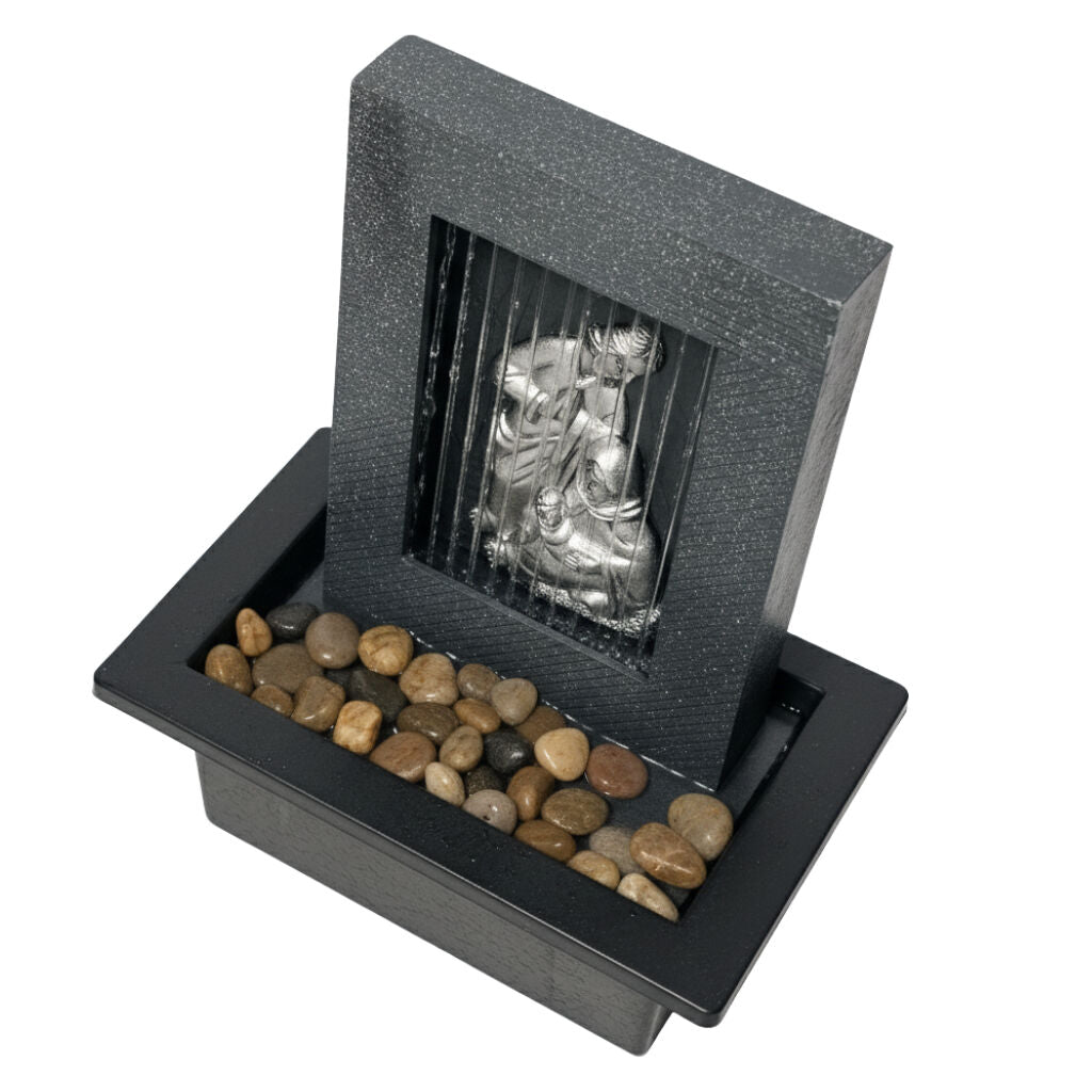 Willow &amp; Silk Water Feature Fountain Christ Rain 21x18x25cm