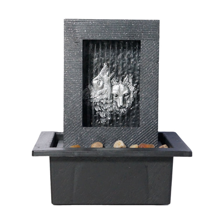Willow &amp; Silk Water Feature Fountain Wolf Rain 21x18x25cm