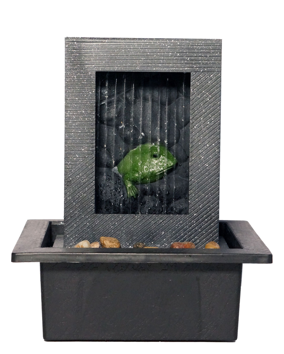 Willow &amp; Silk Water Feature Fountain Frog Rain 21x18x25cm