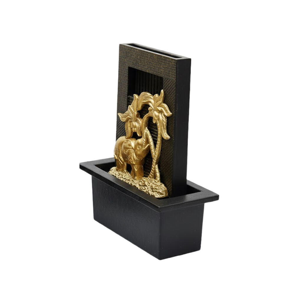 Willow &amp; Silk Water Feature Fountain Tropical Elephant Rain 21x18x25cm
