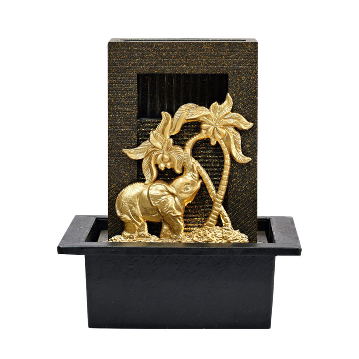 Willow &amp; Silk Water Feature Fountain Tropical Elephant Rain 21x18x25cm