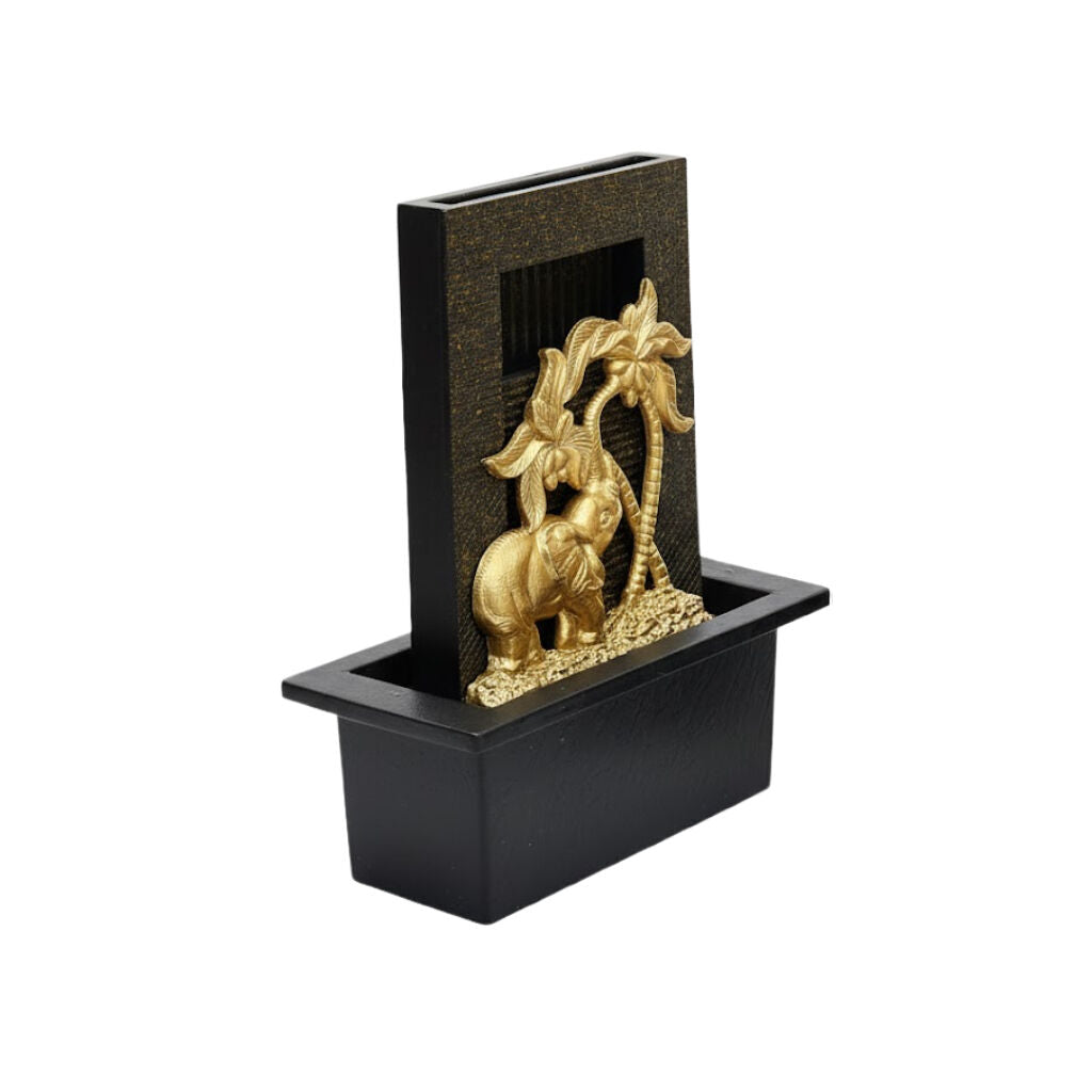Willow &amp; Silk Water Feature Fountain Tropical Elephant Rain 21x18x25cm