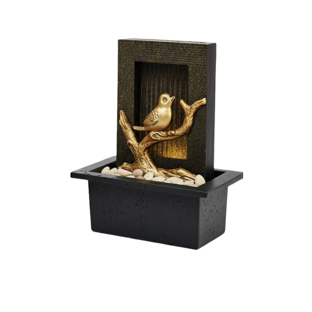 Willow &amp; Silk Water Feature Fountain Bird Rain 21x18x25cm