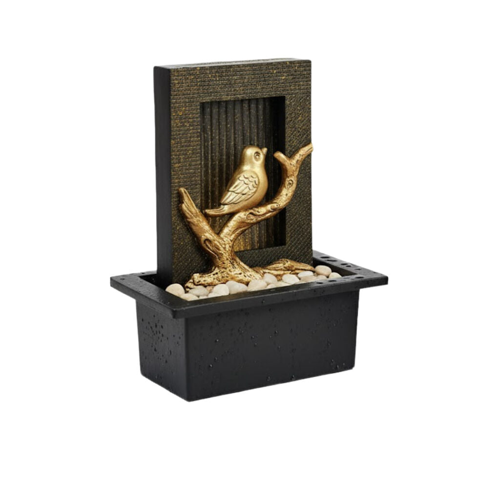 Willow &amp; Silk Water Feature Fountain Bird Rain 21x18x25cm