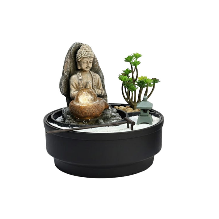 Willow &amp; Silk Water Feature Fountain Buddha Sandpit Flow 21x21x21cm