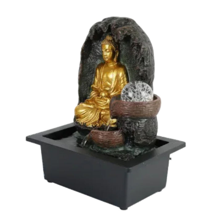 Willow &amp; Silk Water Feature Fountain Grotto Buddha 24x18x27cm