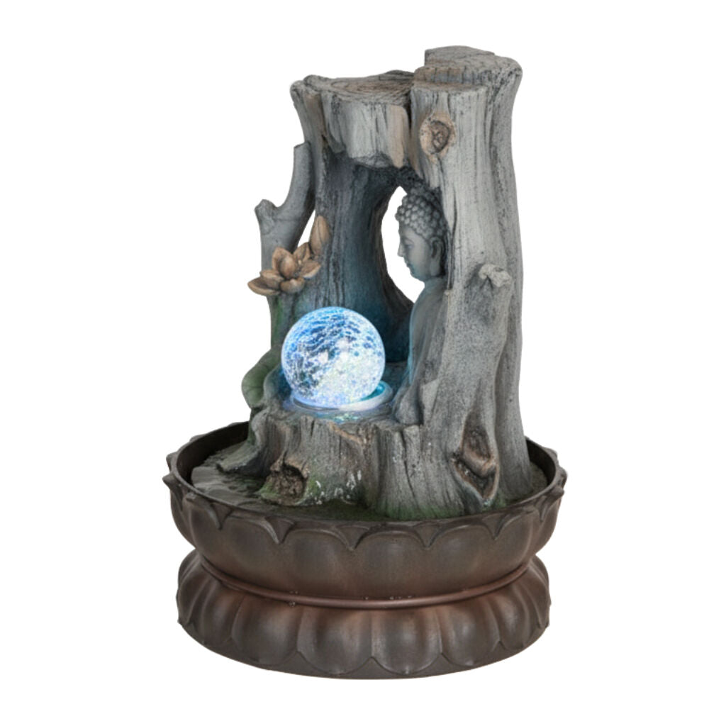 Willow &amp; Silk Water Feature Fountain Branch Buddha 21x21x28cm