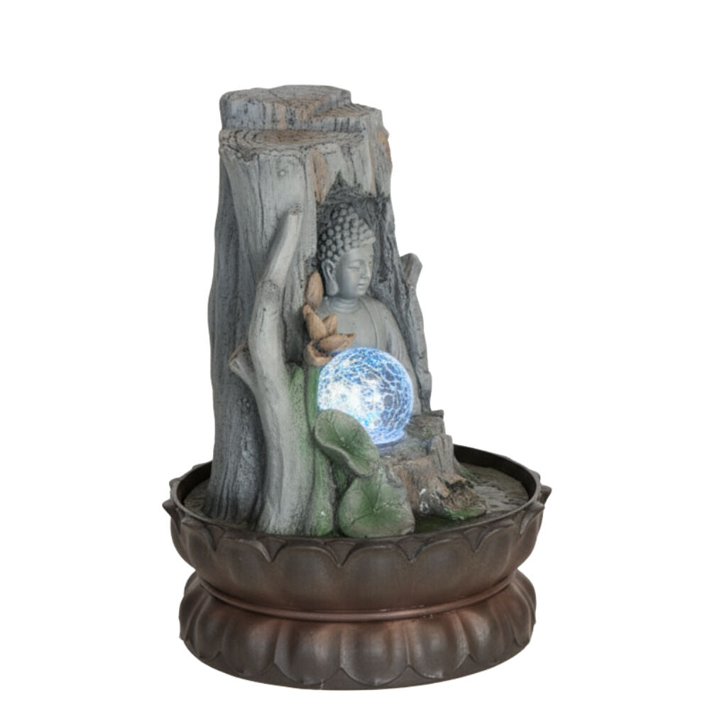 Willow &amp; Silk Water Feature Fountain Branch Buddha 21x21x28cm
