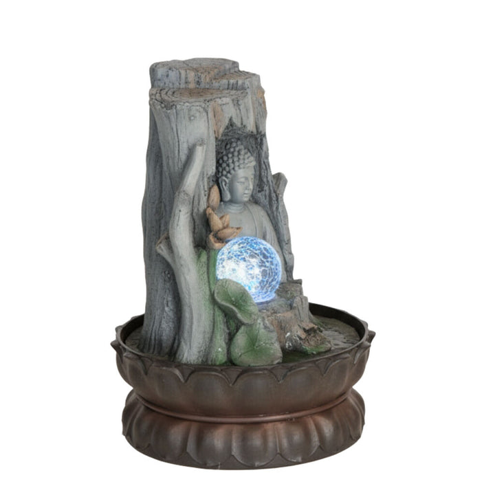 Willow &amp; Silk Water Feature Fountain Branch Buddha 21x21x28cm
