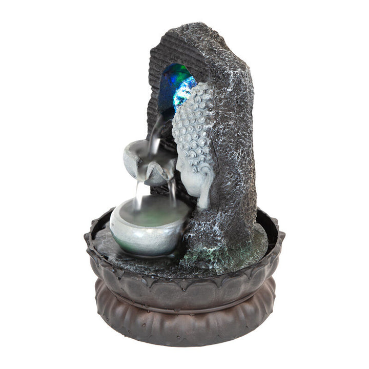 Willow &amp; Silk Water Feature Fountain Buddha Drift 21x21x29cm