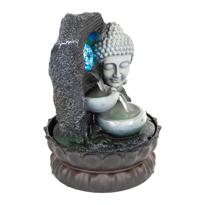 Willow &amp; Silk Water Feature Fountain Buddha Drift 21x21x29cm
